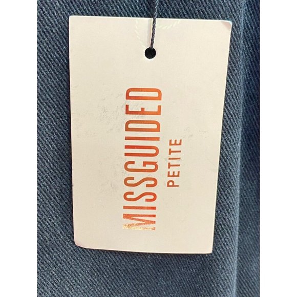 NWT Missguided Sz 8P Denim Riot High Rise Mom Jeans High Joggers Black Carrot - Picture 2 of 8